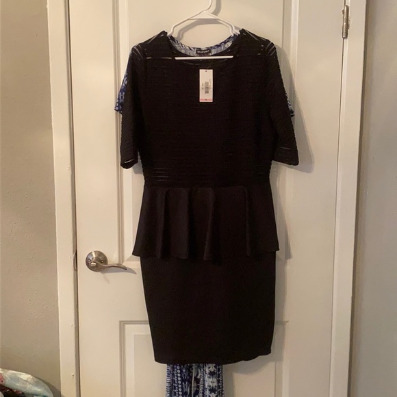 Black sheer top bodycon dress - Picture 1 of 6